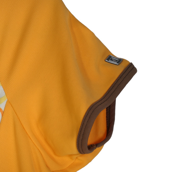 She Beest Orange Cycle Top Womens Medium Tee Shirt Active 1/2 Zip Bike Pockets - Picture 3 of 14